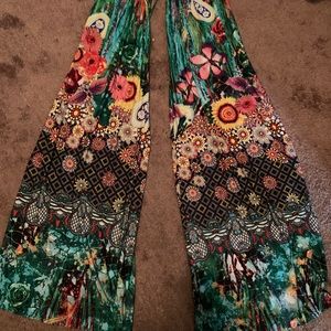 Slinky bell bottom pants